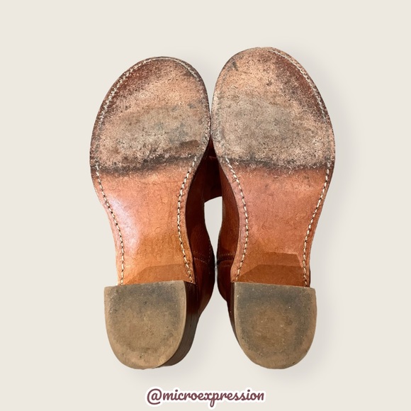 Frye Campus 14L Saddle Cognac Leather Vintage Equestrian Square Toe Cowboy Boots - Picture 14 of 16